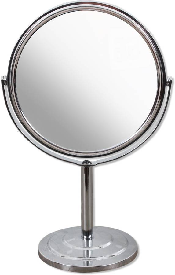 Painting Mantra Silver Table Top Mirror with 5X Magnification / Makeup Mirror / Closeup Mirror / Hand Held Mirror / Shaving Mirror ( 15 cm ) Price in India