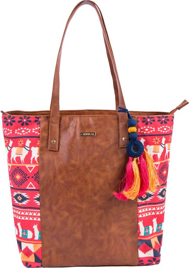 Women Tan, Pink Tote