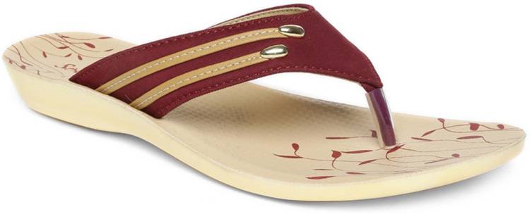 Women Maroon Casual Sandal Price in India