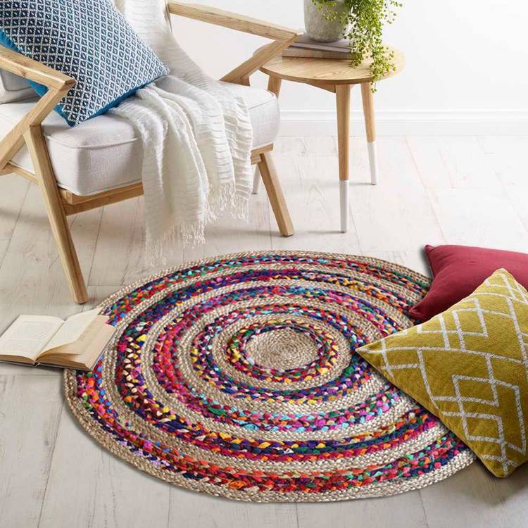 The Home Talk Multicolor Jute Area Rug