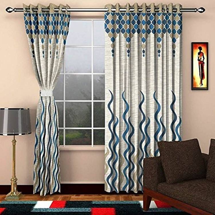 Freshfromloom 214 cm (7 ft) Jacquard Door Curtain (Pack Of 2)