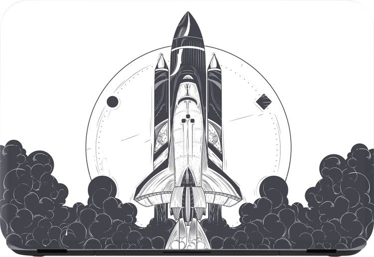 Flipkart SmartBuy space shuttle 2 Premium LG Vinyl (matte) Laptop Decal 15.6