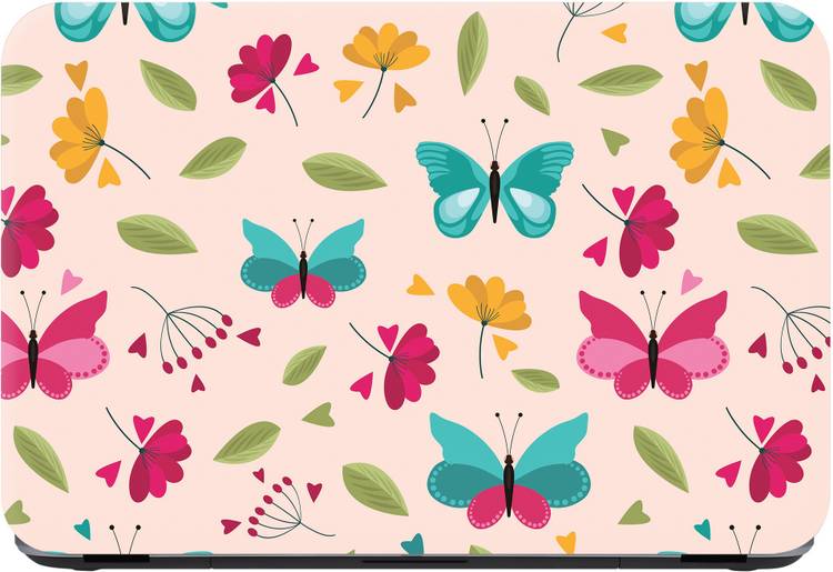 Flipkart SmartBuy butterfly blossom Premium LG Vinyl (matte) Laptop Decal 15.6