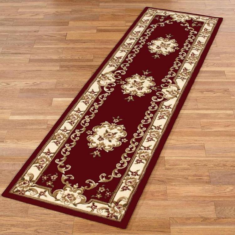Machroli Prints Maroon Cotton Runner