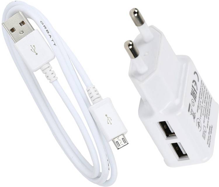 Orbatt Fast Charging 2.0AMP Xiaomi Redmi 1 A Multiport Mobile Charger with Detachable Cable