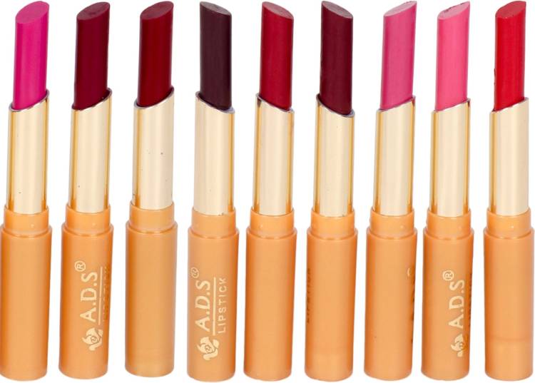 ads Waterproof matte & satin finish lipstick set of 9 multi color Price in India