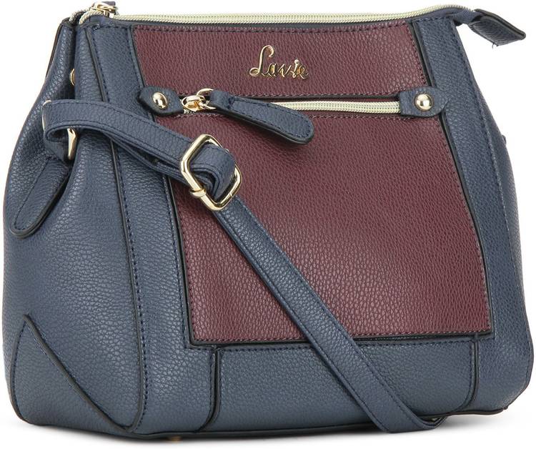 Blue, Maroon Women Sling Bag