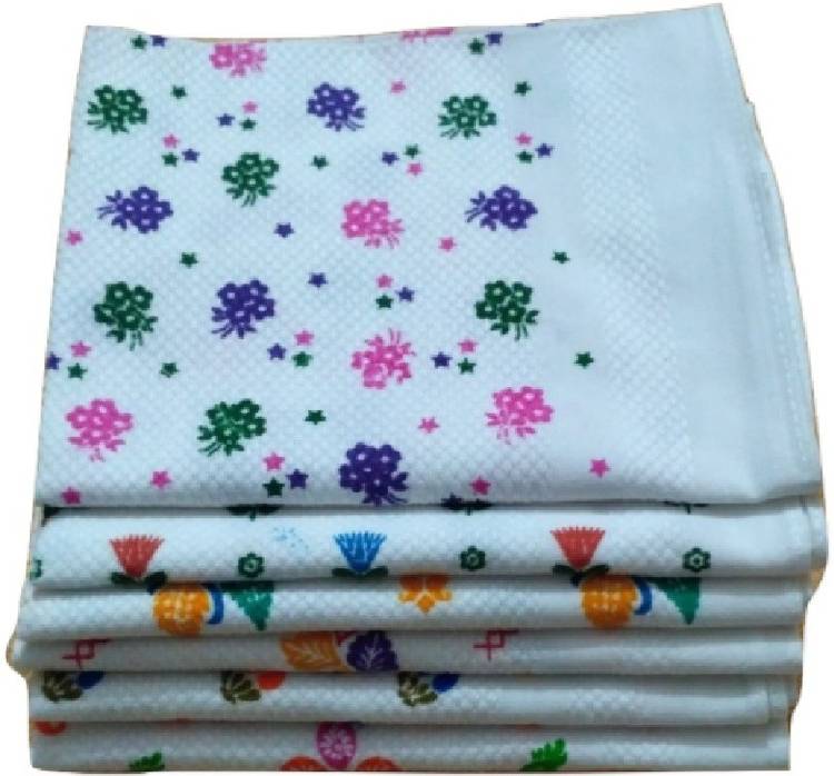 Cotton Colors White Printed 49 Multicolor Napkins