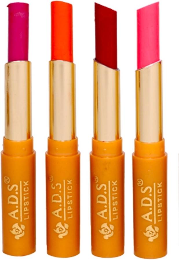 ads Durable waterproof lipstick set of 4 multicolor (bba) Price in India