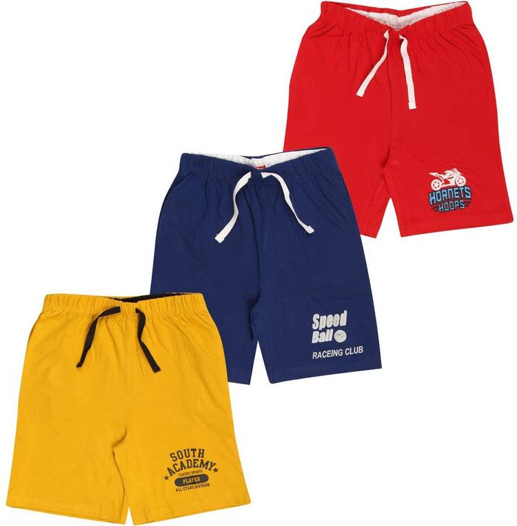 Short For Boys Casual Solid Cotton Blend