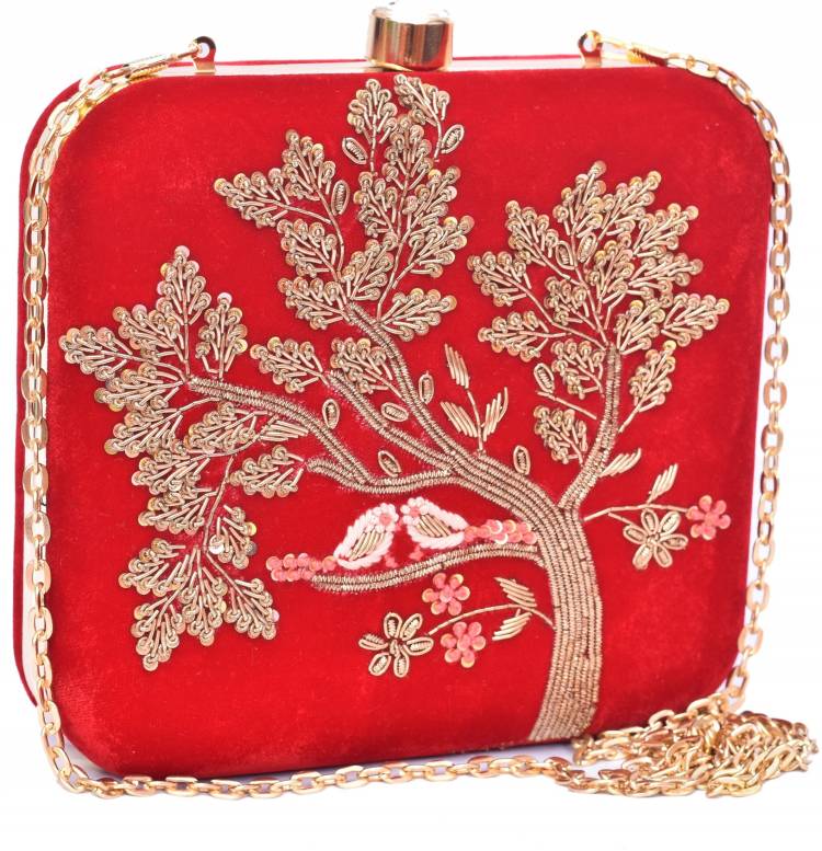 Party Red  Clutch  - Mini Price in India