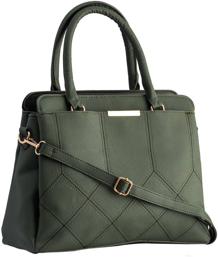 Women Green Hand-held Bag