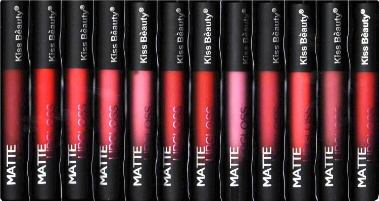 Kiss Beauty Matte LipGloss 12pc Price in India