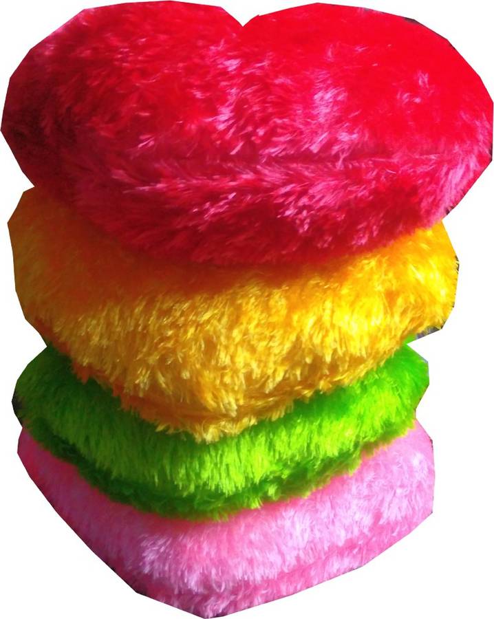 G S COLLECTIONS Polyester Fibre Solid Cushion Pack of 4