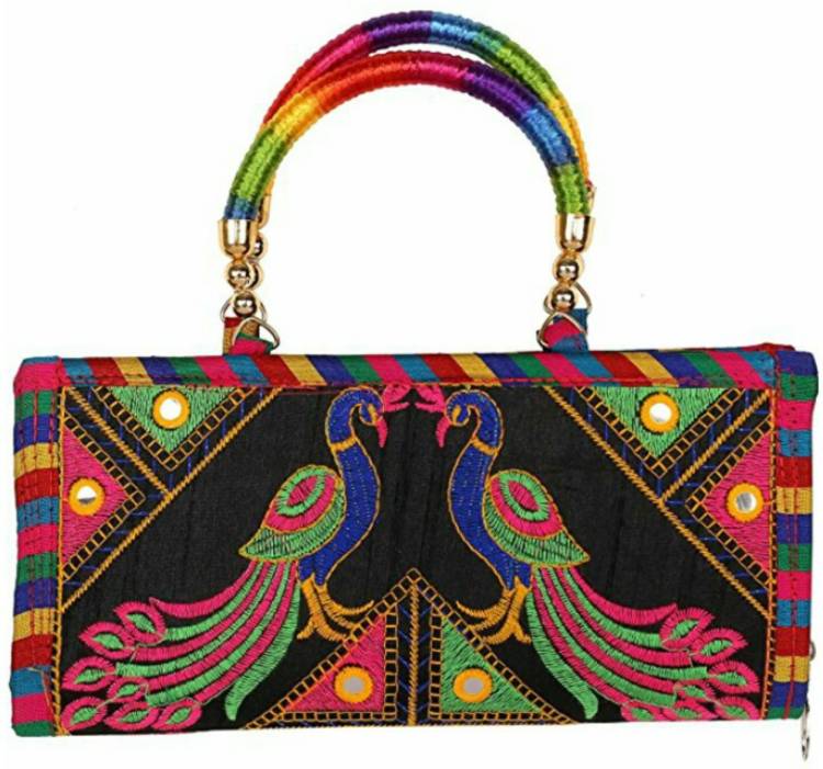 Casual, Party, Formal Multicolor  Clutch Price in India