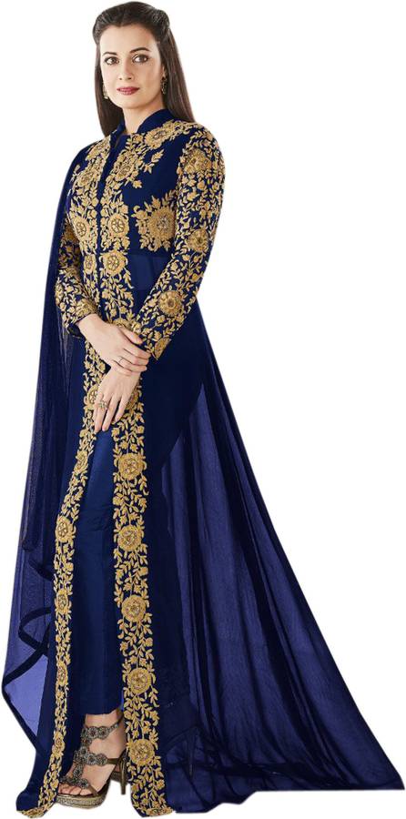 Georgette Embroidered Kurta Fabric
