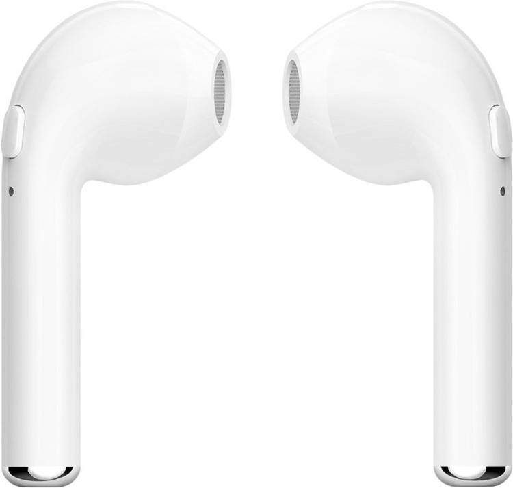 mindmaker Best Buy wireless Stereo HBQ I7 Airpods/earbuds For Iphone APPLE AIRPODS & SAMSUNG COMPATIBLE Wired Headset with Mic (White, In the Ear) Smart Headphones