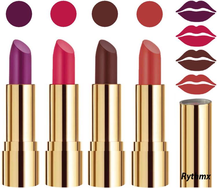 RYTHMX Professional Timeless 4 Colors Collection Velvet Touch Matte Lipstick Long Stay on Lips Code no-365 Price in India
