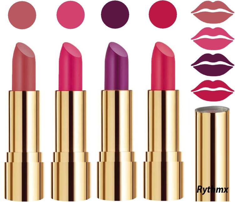 RYTHMX Professional Timeless 4 Colors Collection Velvet Touch Matte Lipstick Long Stay on Lips Code no-353 Price in India