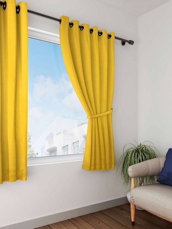 Lushomes 152 cm (5 ft) Cotton Window Curtain Single Curtain