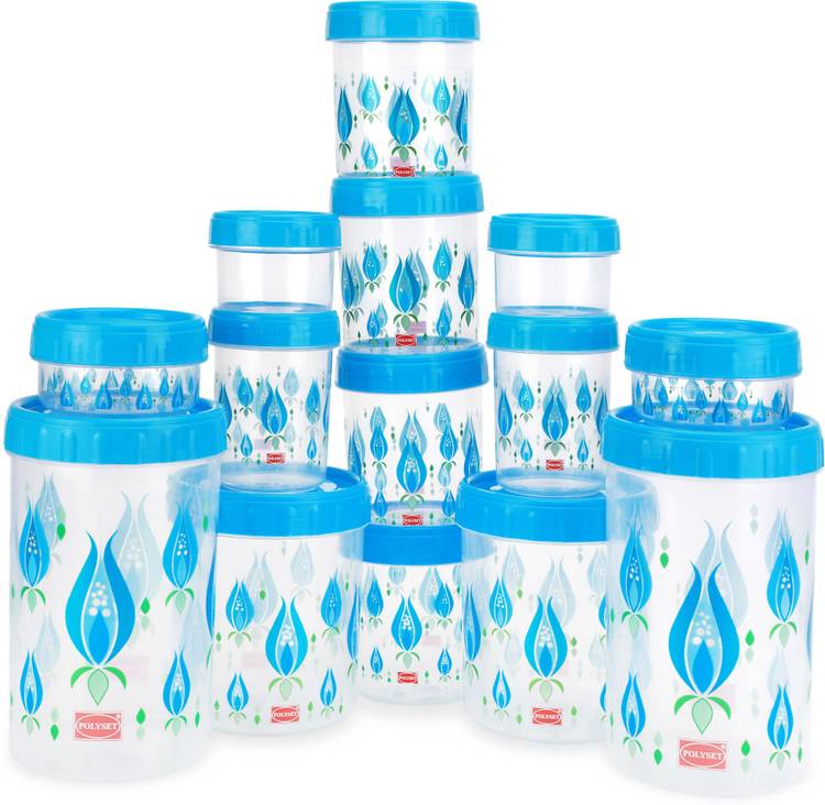 POLYSET Twisty 14 pcs - 175 ml, 1475 ml, 225 ml, 1050 ml, 540 ml, 295 ml Plastic Grocery Container