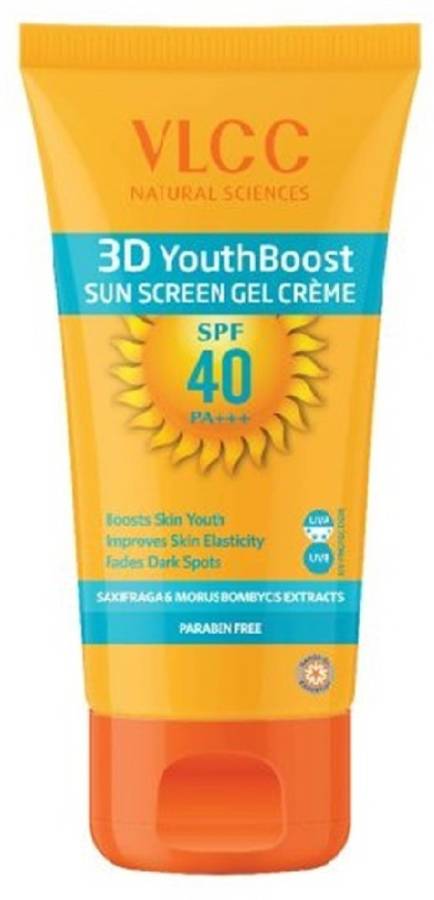 VLCC 3D Youth Boost Sun Screen Gel Cream - SPF 40 PA+++ Price in India