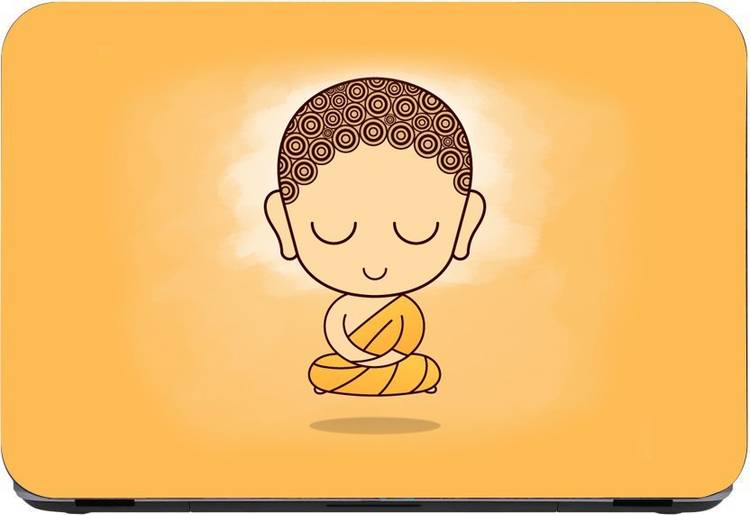 Flipkart SmartBuy Baby Meditating Buddha 3m or avery imported vinyl woith lamination Laptop Decal 15.6