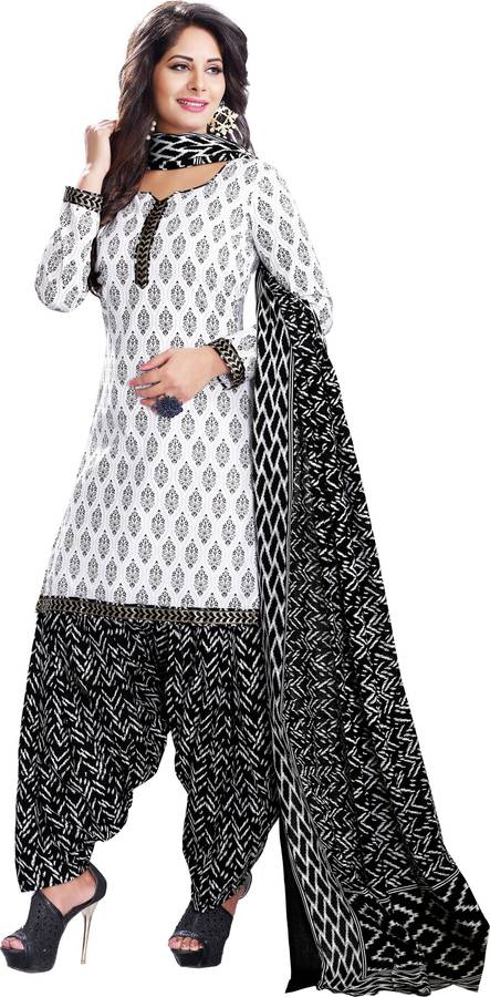 Reya Poly Crepe Printed Kurta & Patiyala Material