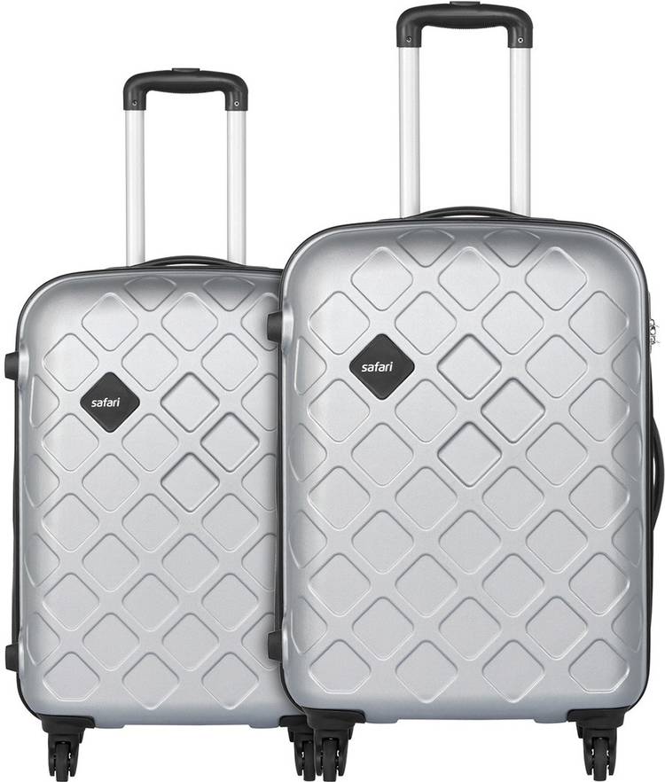 Hard Body Set of 2 Luggage - MOSAIC 55/65 4W SILVER - Silver