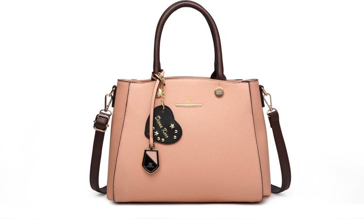 Women Pink, Black Hand-held Bag