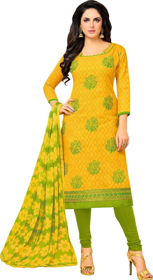 Ratnavati Jacquard Embroidered Kurta & Churidar Material