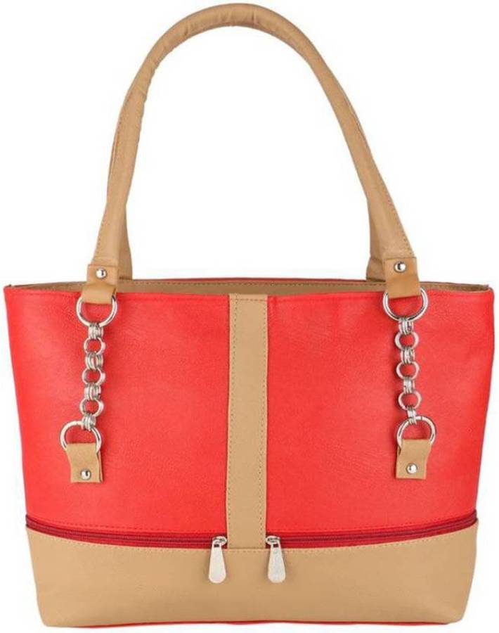 Women Orange, Beige Shoulder Bag