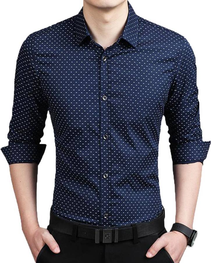 Men Slim Fit Printed, Checkered Casual Shirt