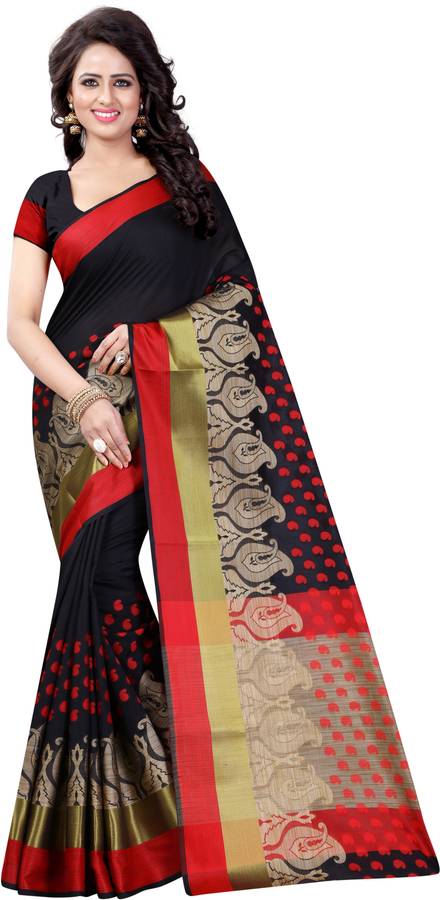 Self Design Banarasi Polycotton Saree