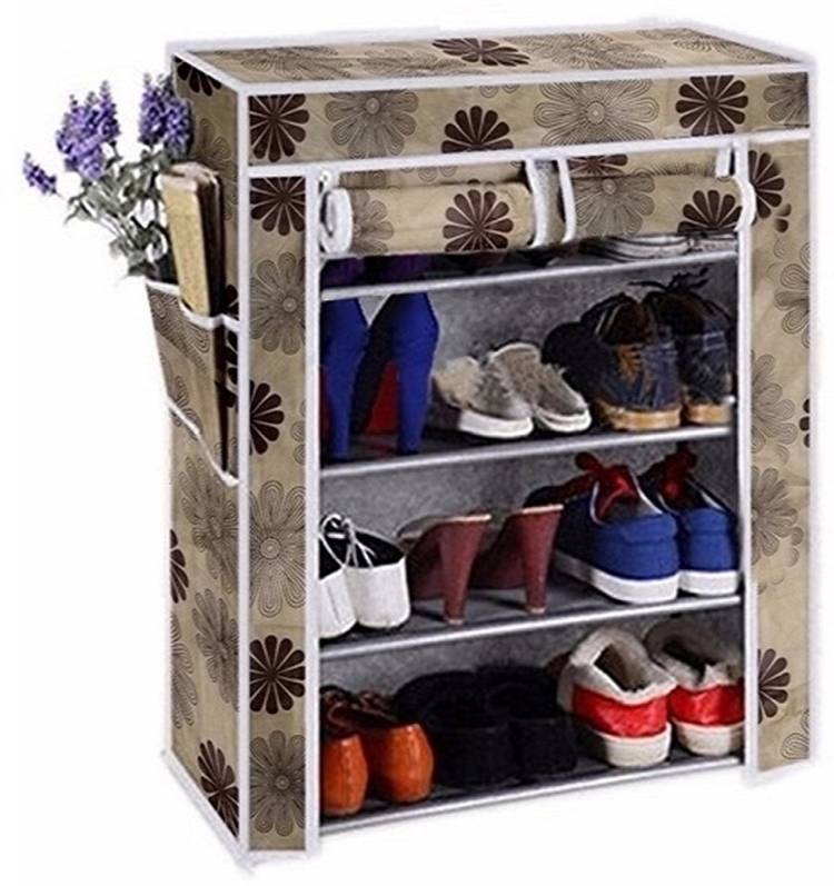 CMerchants Classic-Flower05-Stand Metal Collapsible Shoe Stand