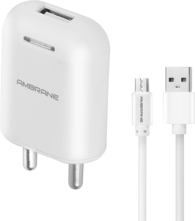 Ambrane AWC-38 With 1 m Sync & Charge USB Cable 2.1A Fast 10.5 W 2.1 A Mobile Charger