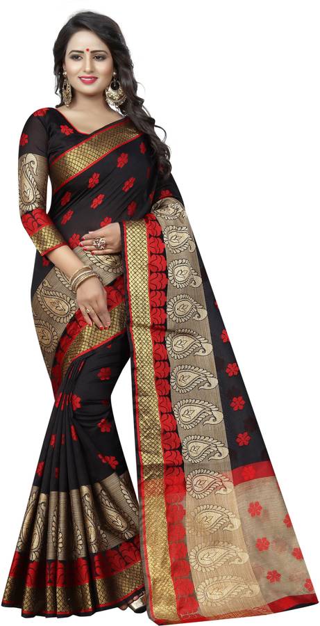 Paisley Banarasi Cotton Silk Saree