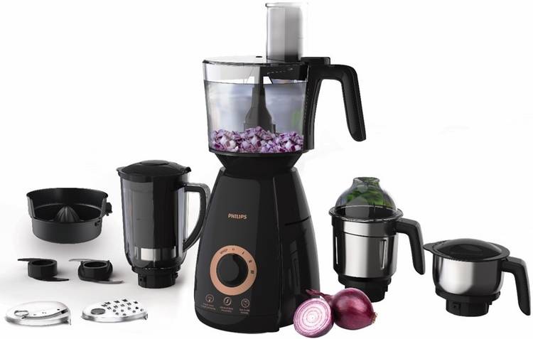 PHILIPS Avance Collection HL7707 750 W Mixer Grinder (4 Jars, Black)