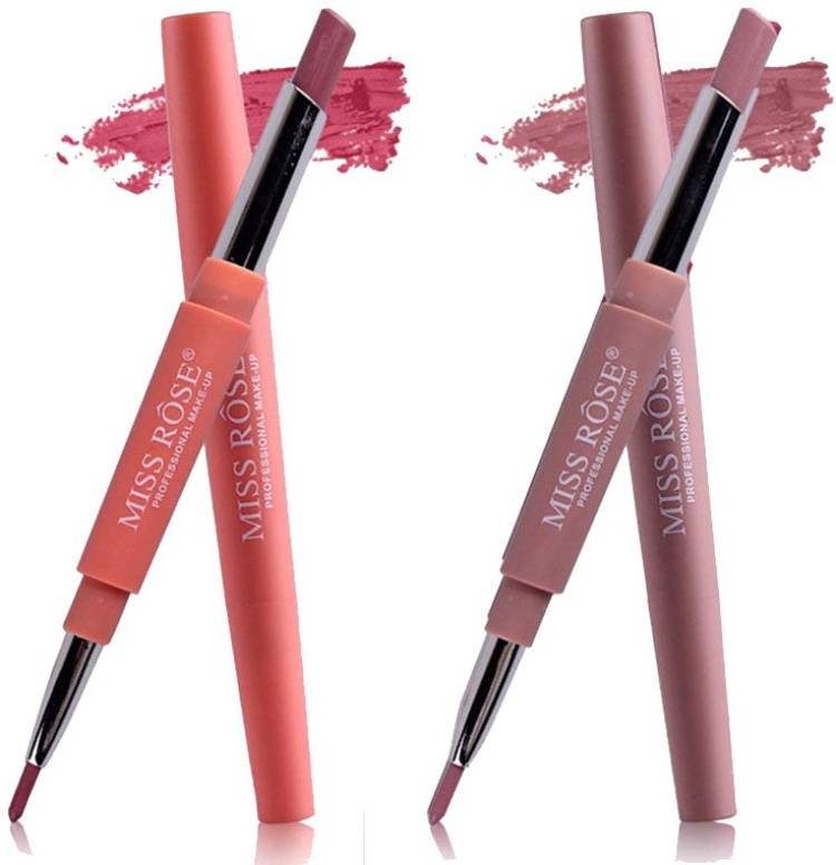 MISS ROSE LIPSTICK WITH LIP LINER SPANISH PINK AND VIOLET FATALE Price in India
