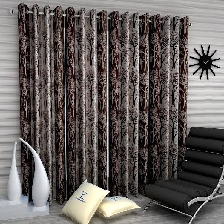 Fashion String 152 cm (5 ft) Polyester Window Curtain (Pack Of 4)