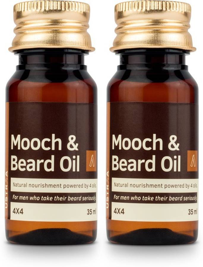 Ustraa Mooch and Beard Oil 4X4 - Set of 2 Hair Oil