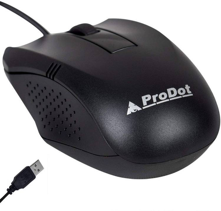 PRODOT Universal Mu 253 S USB Wired Optical Mouse For Pc, Laptop, Desktop, Android TV, Smart TV,Mac Book (1000 Dpi) Wired Optical Mouse
