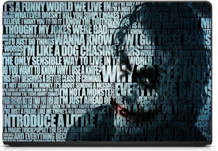 Anweshas Printed on 3M Vinyl, Premium Quality, HD, UV Printed, Laminated, Bubble Free, Scratchproof, Washable, Easy to Install Laptop Skin/Sticker/Vinyl/Cover for 13.1, 13.3, 14.1, 14.4, 15.1, 15.6 inches (JokerQuotes) vinyl Laptop Decal 15.6