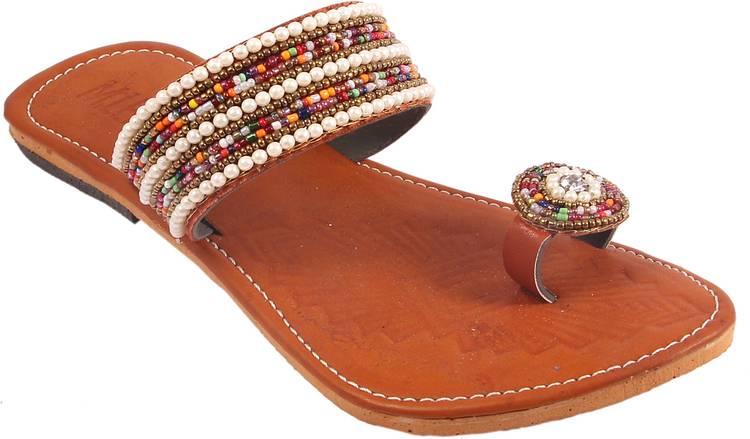 Women Copper Flats Sandal