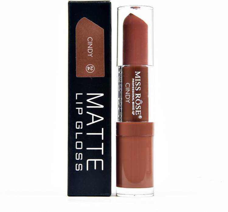 MISS ROSE waterproof brown colour matte lip gloss 3 ml mirror cindy 24 Price in India