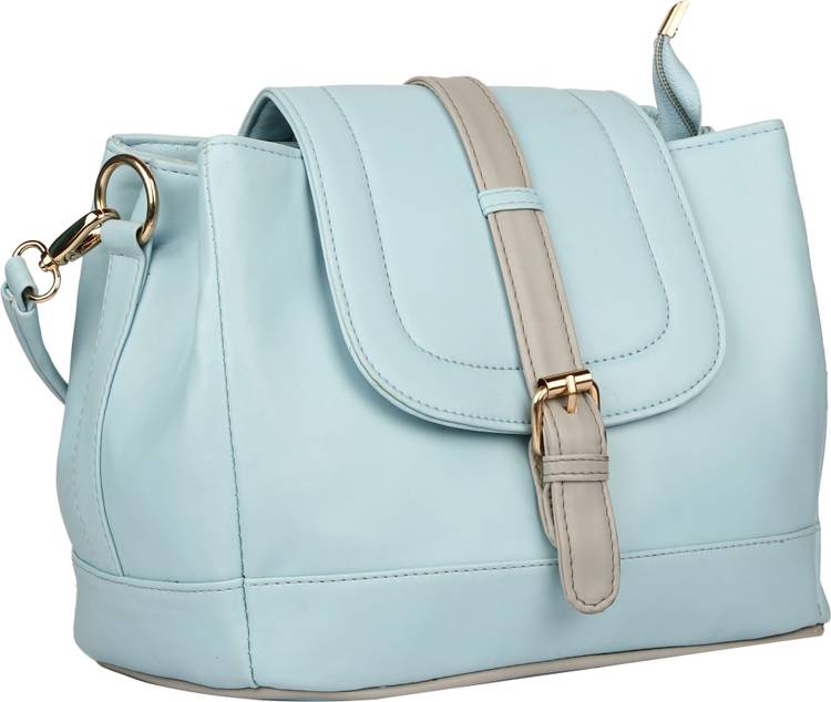 Blue, Grey Women Sling Bag