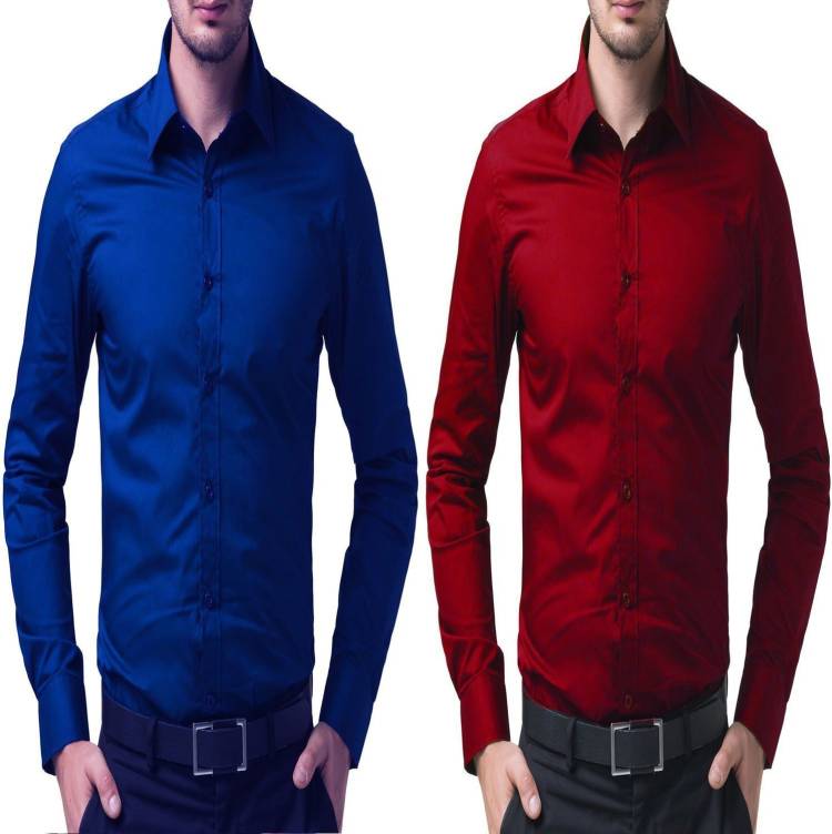 Men Solid Regular Fit Formal Shirt