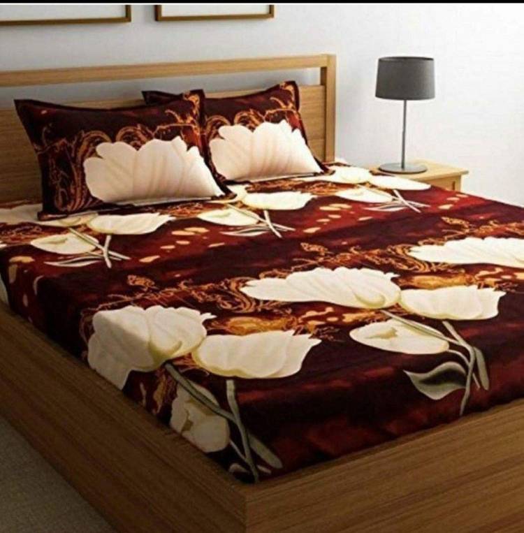 Kalavi 144 TC Cotton Double King Floral Bedsheet