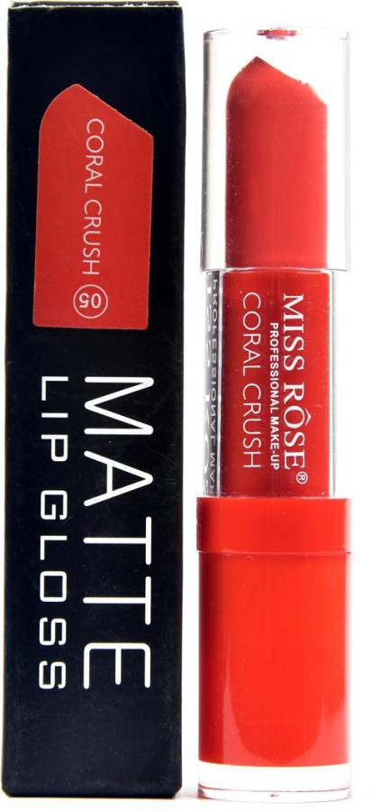 MISS ROSE waterproof red colour matte lip gloss 3 ml mirror coral crush 05 Price in India