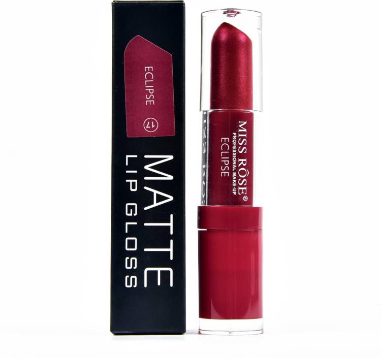 MISS ROSE waterproof red colour matte lip gloss 3 ml mirror eclipse 17 Price in India